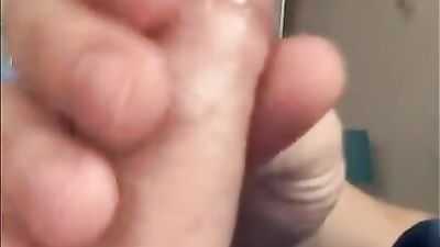 Big white dick quickie before bed loud moaning