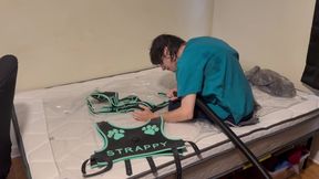 Oct 12 2025 - Polishing my latex harnesses