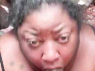 Black SSBBW Swallows BBC During Uber Break