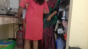 Neighbour Batchelor enjoying threesome with married women and her stepsister