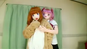 JAV MILF Miraidouga Sizzles in Kigurumi Couple Sweaty Costume Exchange