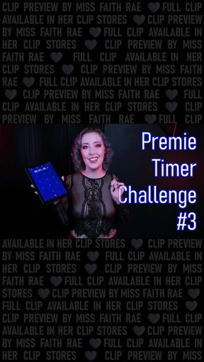 PREMIE LOSER TIMER CHALLENGE #3 - Preview - Prejac Premature Ejaculator Humiliation, Femdom POV by Miss Faith Rae