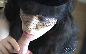 Sexy mature crossdresser sucks cock and wanks