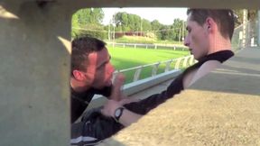 Fabien fucking a bad boy in football stadium