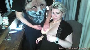 depraved mature couple from russia have fun on the balcony...