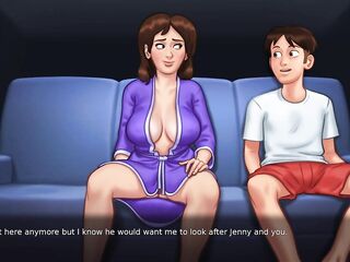 Summertime Saga - Stepsister catches Stepmom giving a titjob to a biggest dick