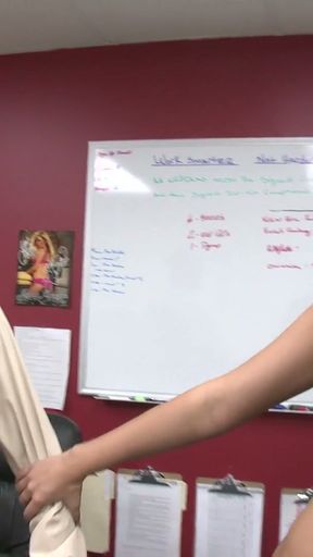 Surprised office manager fucks the horny cam girl on his desk   Clip 2