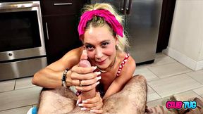 Trad Wife Gives Handjob