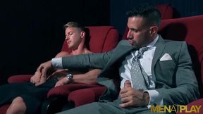 MENATPLAY - Muscular Darius Ferdynand anal fucked in threesome