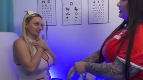 Mistress Karino medical fetish examination pussy pump wand orgasm