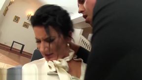 Stockings milf drinks pee