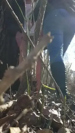 🇺🇸 I tied my old slave naked to a tree in the forest at +1°C, I myself wore a fur jacket, jeans and leather boots. I kicked him and ballbusted him until he couldn't take it anymore, then I tied him t…
