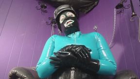 Latex Hood Wet Release - Pee and Cum Control Play