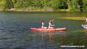 Outdoor fun with 3 chicks