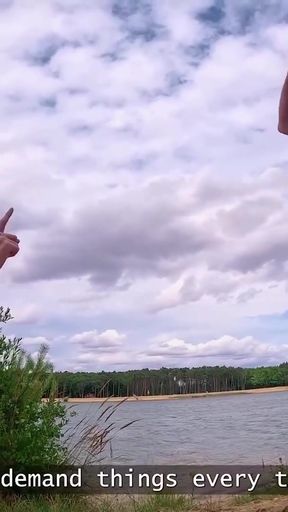 HUNT4K. He spotted the Couple at a Nudist beach and joined them   Clip 2