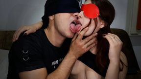 Delicious and Deep Tongue Kiss From an 18-Year-Old Stepsister Who Is Jealous????
