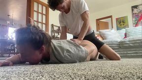 Fuck me from behind eating cum