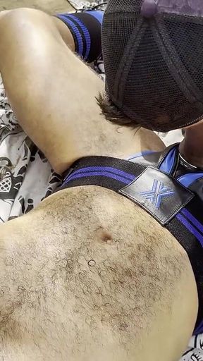 Leather Stepdaddy Breeds Muscled Cumslut in the Dunes