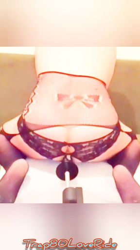 Trap80, Sissy Slut Gets a Creampie From a Sex Machine and Eats Her Own Cum