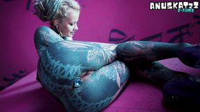 solo anal fisting - toys and plugs for tattoo girl - asshole streching