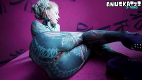 solo anal fisting - toys and plugs for tattoo girl - asshole streching