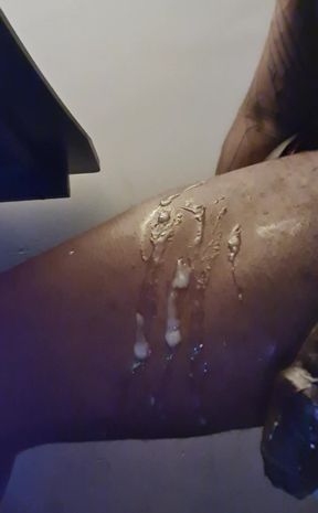 Cum Dripping Down My Leg, Can't Wait Till Lockdown Is Over to Cum on One of Your Faces