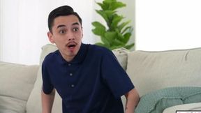 Tiny teen stepsis and her big ass&#x1F351; bestie get spanked and pounded