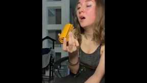 Giantess playing with tinies and school bus | giantess vore