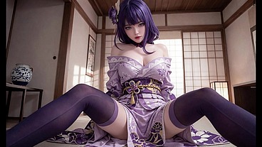 AI Henti-Raiden Shogun Thighhighs Passionate Fuck