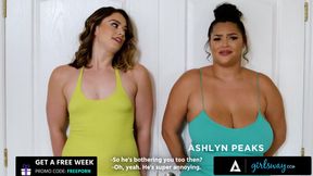 GIRLSWAY - Curvy Babes Sophia Burns &amp; Ashlyn Peaks Meet While Hiding &amp; Explore Instant Chemistry