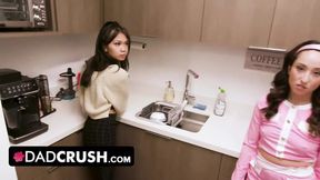 Stepdad trains stepdaughter in hardcore office sex lessons, her brat ways replaced with naughty&#x1F608; habits