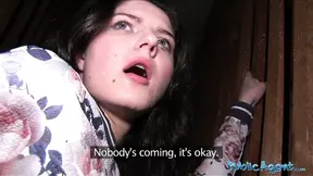 Public Porn Italian loves sucking and riding cock in public