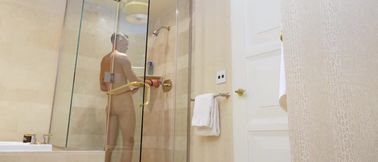 Sexy boys make out at the shower in a soapy mix of kinks