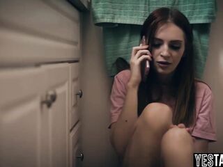 Preggo redhead teen gets railed by her boyfriends large schlong step daddy