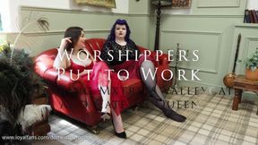 Worshippers Put to Work - Heels and Stockings Worship