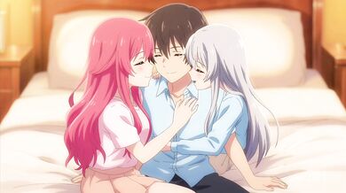 Two anime girls want you so bad they beg for creampie babysitter duty