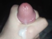 Oozing cum before work