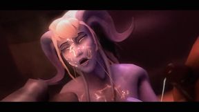 Coliseum of Lust - Orc with a big dick fucks night elf pussy while minions cheer him on