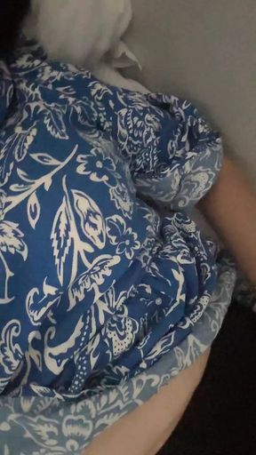 I&#039;m All Wet Lying on the Train and Stroking Myself and Touching My Breasts!