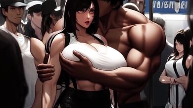 Tifa And Lesbians Blow BBCs On Midgar Train Cartoon