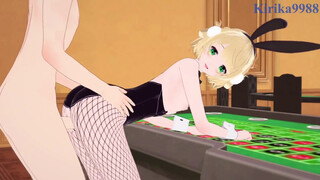Shigure Ui (Bunny Woman) and I have strenuous lovemaking in the casino. - VTuber Anime porn