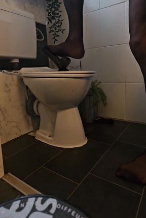 Sissy in Stockings Rides Her Dildo Pt1