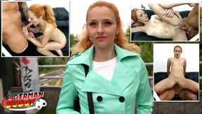 German Scout's Skinny Redhead MILF Squirts and Rides