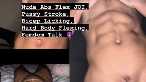 Shredded ABS Nude Bicep Licking, Flexing, Muscular Jerk Off Instruction