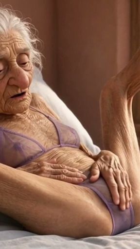 90 Year Old Mature Woman Has Multiple Orgasms in Bed with a Soaking Wet Pussy