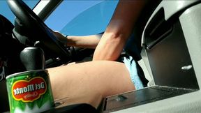 Appetizing Annie Fingers her Pussy in her Car