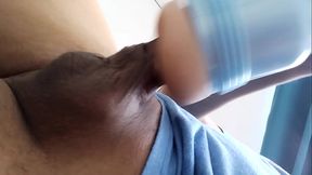 Fleshlight session, closeup. October 15, 2023.