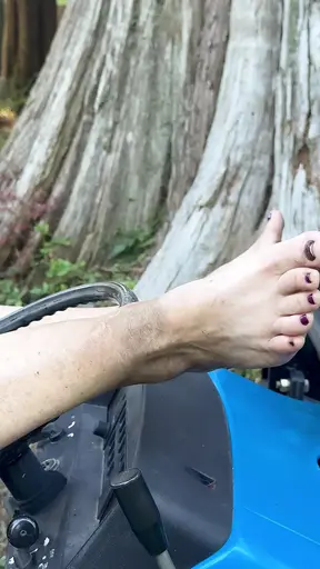 Filthy farm wife sucks cock and toys her pussy for step-hunk on tractor