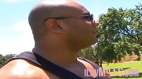 Interracial sex as redhead big ass milf gets pussy fucked
