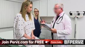 Perv Doctor and His Busty Nurse Teach Their Hot Patient How to Keep Her Pussy Warm  Free Movie